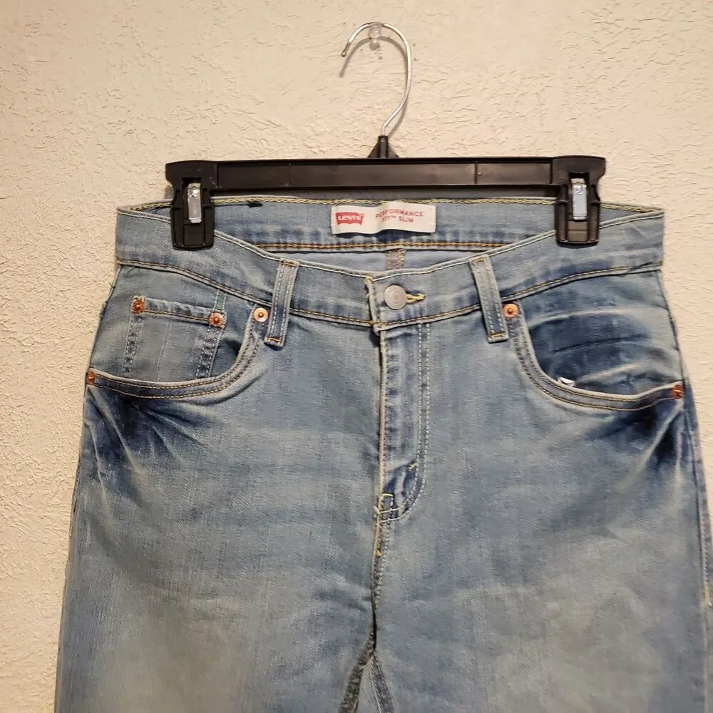 Levi's 511 Jeans Performance Slim Sz 18 Reg W29 L31 Light blue Wash